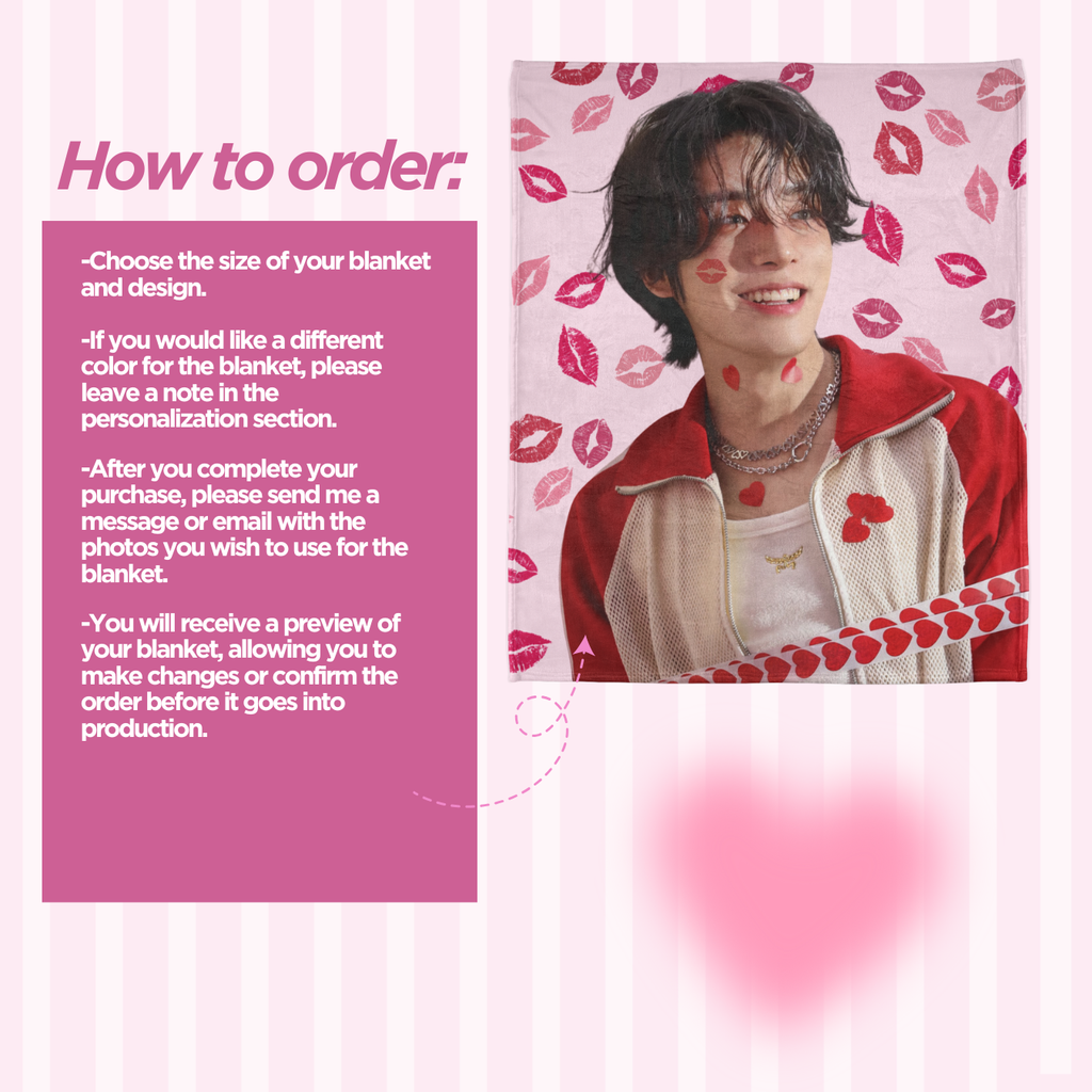Custom Kpop Blanket, Custom Kpop Bias Blanket, Kpop Custom Blanket, Txt, Enhypen, Kpop Personalized Merch, BTS, Stray Kids Ateez, Kpop Gift