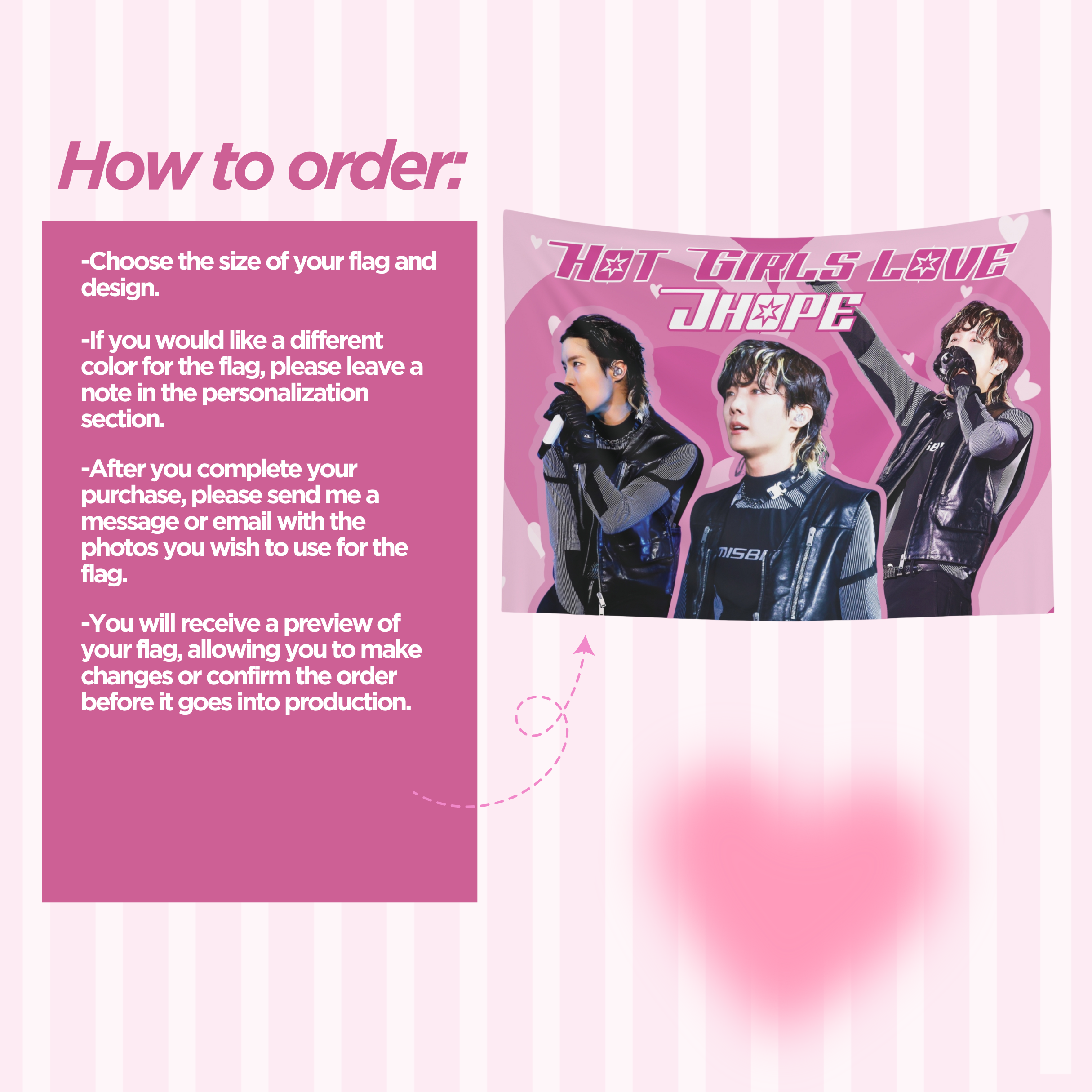 Custom Kpop Flag, Custom Kpop Bias Banner, Kpop Custom Banner Flag, Txt, Enhypen, Kpop Personalized Merch, BTS, Stray Kids Ateez
